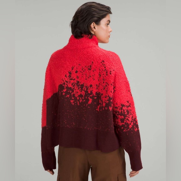 Lululemon Ombre Knit Textured Turtleneck
Red Merlot / Carnation Red•RARE•NWOT•S - Picture 6 of 16